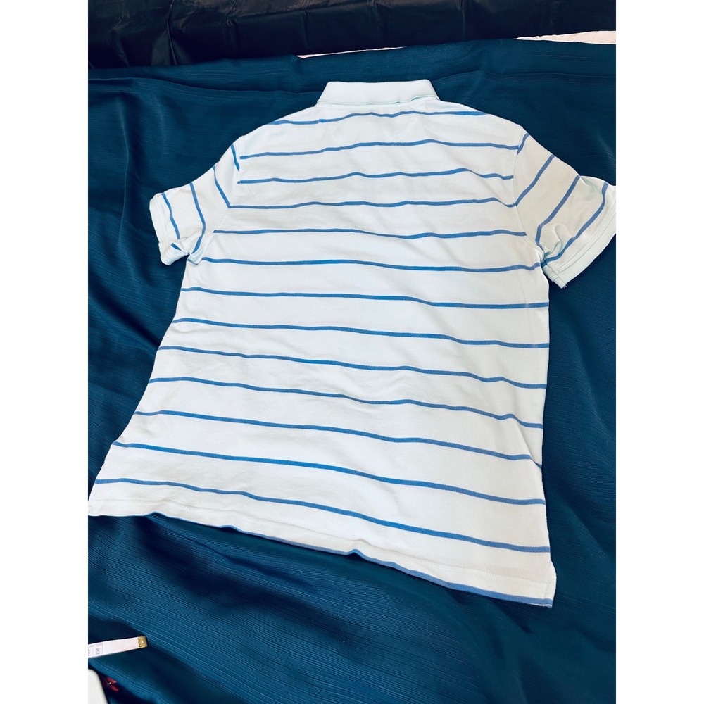 IZOD Advantage Performance Polo Shirt Mens XXL Mint Green Blue Striped Stretch - Picture 5 of 5